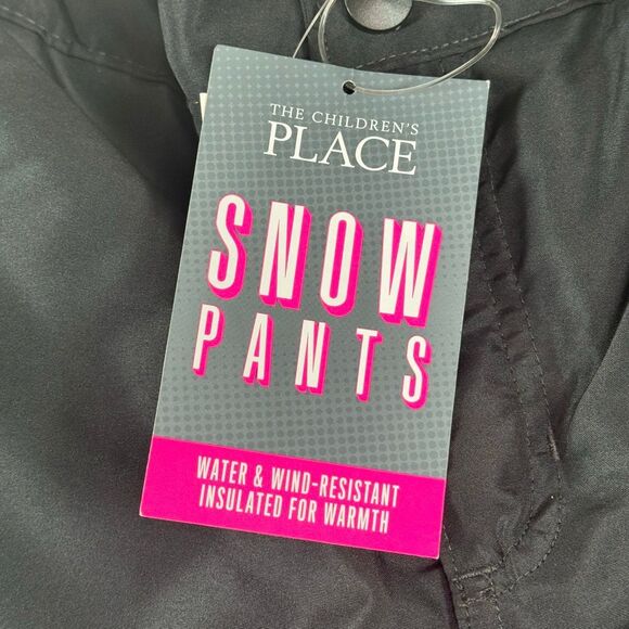Children’s Place PLACE Kids Black Snow Pants - US 8 NEW - Picture 6 of 6